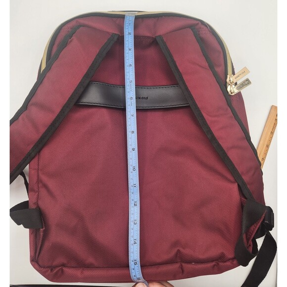 Kenneth Cole Reaction Back Pack Burgundy 15"x11"x7" Outer & Inner Pockets - Picture 11 of 16